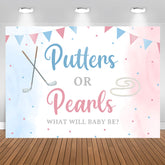 Putter Oder Perlen Blau Rosa Geschlecht Aufdecken Hintergrund